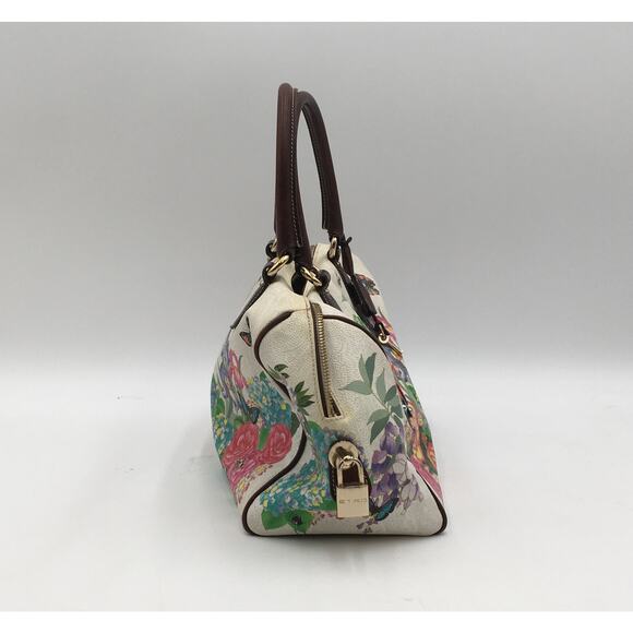 Etro Leather Garden Floral and Butterfly Emblem Top Handle Purse - Picture 3 of 9